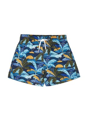 Little Boy's & Boy's Tropical Print Swim Trunks - Size 6 - Size 6