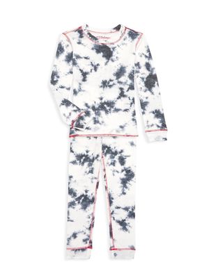 Little Girl's & Girl's 2-Piece Blurred Lines Pajama Set - Size 12 - Size 12