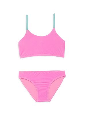 Little Girl's & Girl's 2-Piece Karol Bikini Set - Hibiscus Peach - Size 2 - Hibiscus Peach - Size 2