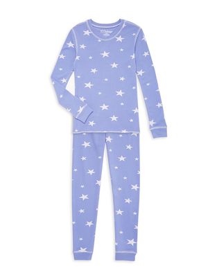 Little Girl's & Girl's 2-Piece Star Print Pajama Set - Peri - Size 6 - Peri - Size 6