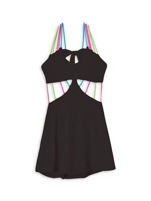 Little Girl's & Girl's Alana Cut-Out Dress - Black Fiesta - Size 2 - Black Fiesta - Size 2