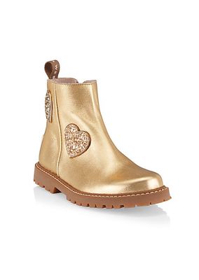 Little Girl's & Girl's Amora Metallic Leather Boots