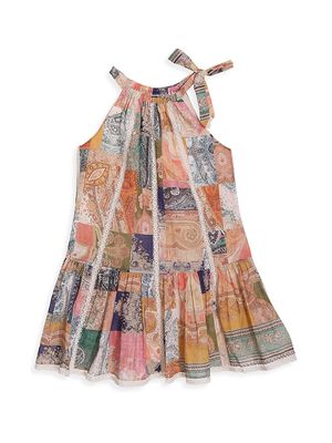 Little Girl's & Girl's Anneke Spliced Halter Dress - Patch Paisley - Size 2 - Patch Paisley - Size 2