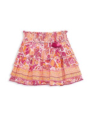 Little Girl's & Girl's Ariel Mini Skirt - Multi Floral - Size 10 - Multi Floral - Size 10