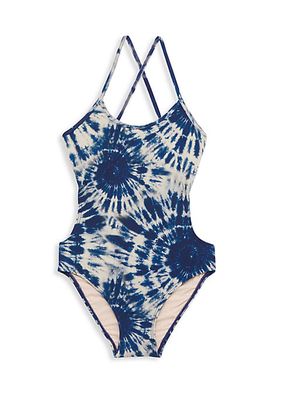 Little Girl's & Girl's Ayah Cut-Out One-Piece Swimsuit