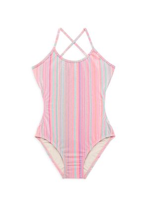 Little Girl's & Girl's Ayah Striped Cut Out One-Piece Swimsuit - Newport Stripe - Size 2 - Newport Stripe - Size 2