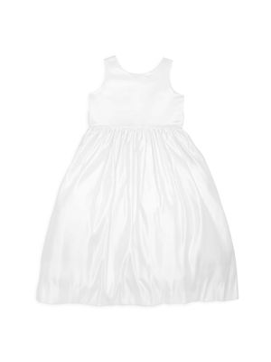 Little Girl's & Girl's Ballerina Satin Fit-&-Flare Dress - Ivory - Size 4 - Ivory - Size 4