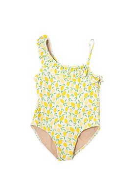Little Girl's & Girl's Belle Lemon Print One-Piece Swimsuit