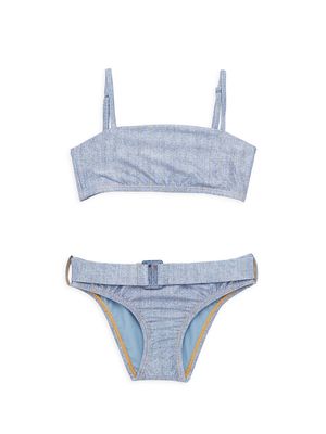 Little Girl's & Girl's Belted Bikini - Indie Sky - Size 16 - Indie Sky - Size 16