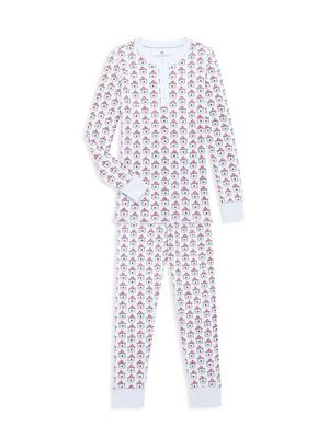 Little Girl's & Girl's Cameron Bear Print Pajama Set - Frost - Size 1