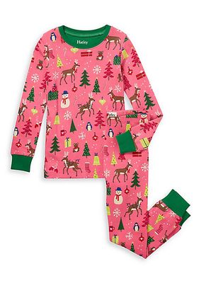 Little Girl's & Girl's Christmas Morning Cotton Pajamas