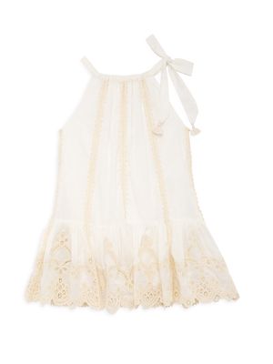 Little Girl's & Girl's Clover Embroidered Dress - Ivory - Size 2 - Ivory - Size 2