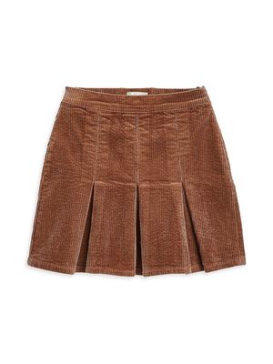 Little Girl's & Girl's Corduroy Tennis Skirt - Brown - Size 7