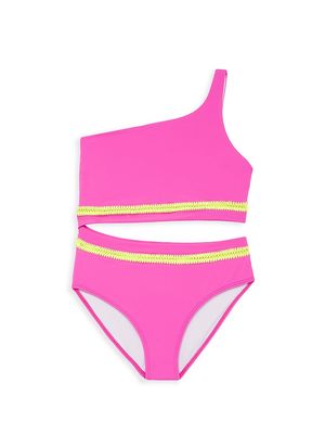 Little Girl's & Girl's Cut-Out One-Piece - Pink - Size 8 - Pink - Size 8
