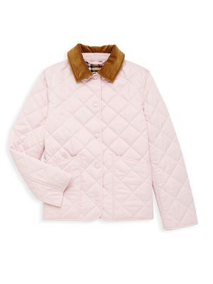 Little Girl's & Girl's Daley Quilted Jacket - Alabaster Pink - Size 10