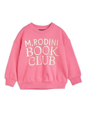 Little Girl's & Girl's Embroidered Book Club Sweatshirt - Pink - Size 4 - Pink - Size 4