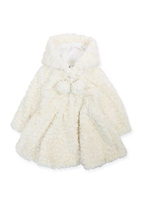 Little Girl's & Girl's Faux Fur Flared Skirt Coat