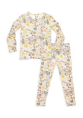 Little Girl's & Girl's Floral Pajama Set