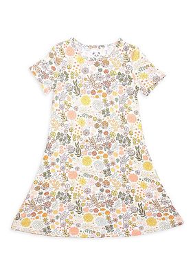Little Girl's & Girl's Floral Short-Sleeve Nightgown