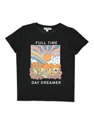 Little Girl's & Girl's Full Time Day Dreamer T-Shirt - Black - Size 7 - Black - Size 7