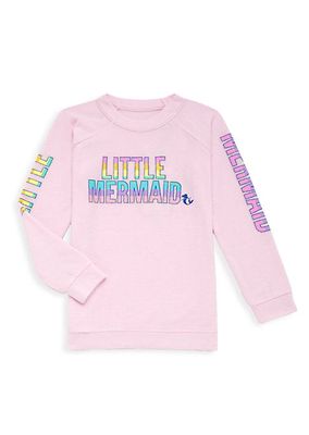 Little Girl's & Girl's Glitter Graphic Long-Sleeve Tee