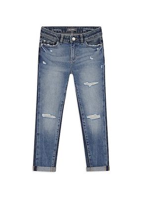 Little Girl's & Girl's Harper Two-Tone Skinny Jeans