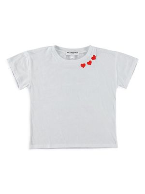 Little Girl's & Girl's Heart T-Shirt - White - Size 14 - White - Size 14