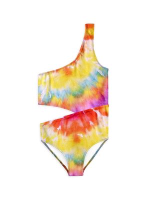 Little Girl's & Girl's I Love You Forever Tie-Dyed Swimsuit - Size 14 - Size 14