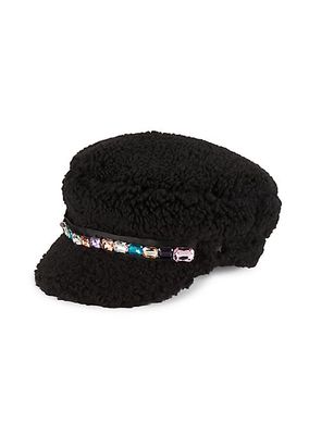 Little Girl's & Girl's Imitation Pearl Faux Sherpa Hat