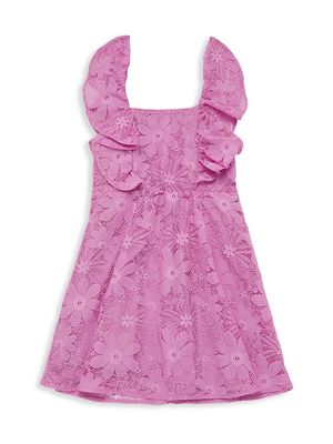Little Girl's & Girl's Lace Dress - Lavender - Size 10 - Lavender - Size 10