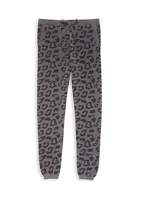 Little Girl's & Girl's Leopard Print Track Pants