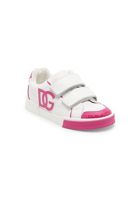 Little Girl's & Girl's Logo Griptape Strap Sneakers