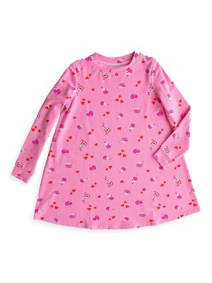 Little Girl's & Girl's Love Potion Long-Sleeve Lounge Dress - Pink - Size 2