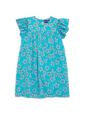 Little Girl's & Girl's Magina Dress - Blue Floral - Size 2 - Blue Floral - Size 2