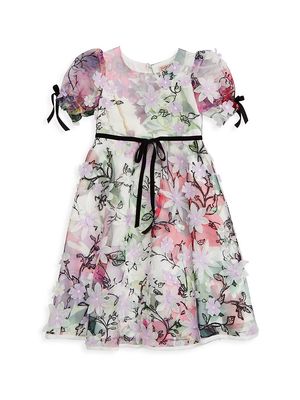 Little Girl's & Girl's Matilda Floral Dress - Ivory - Size 2 - Ivory - Size 2