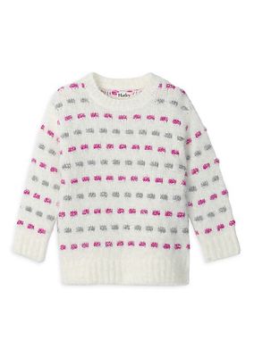 Little Girl's & Girl's Metallic Basket Weave Sweater