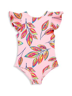 Little Girl's & Girl's Mutuo Dayana One-Piece Swimsuit - Pink - Size 2 - Pink - Size 2
