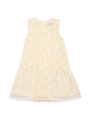 Little Girl's & Girl's Nancy Floral Applique Dress - Jasmine - Size 14 - Jasmine - Size 14