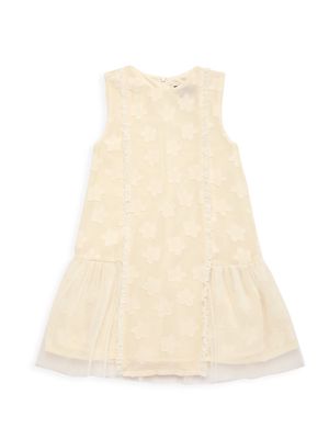 Little Girl's & Girl's Nancy Floral Applique Dress - Jasmine - Size 8 - Jasmine - Size 8
