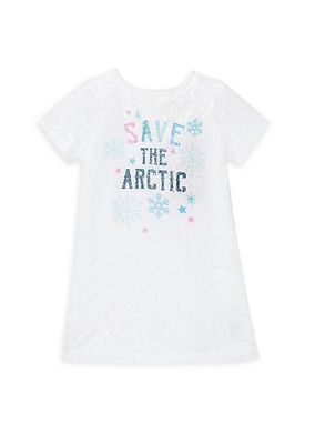 Little Girl's and Girl's Nature Conservancy Sequined Dress