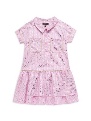 Little Girl's & Girl's Noah Dancing With The Waves Shirt Dress - Pink Gold - Size 2 - Pink Gold - Size 2