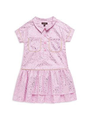 Little Girl's & Girl's Noah Dancing With The Waves Shirt Dress - Pink Gold - Size 8 - Pink Gold - Size 8
