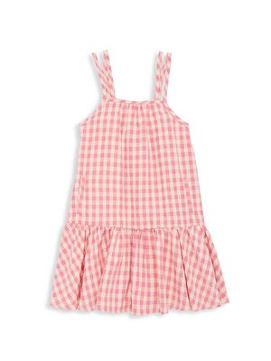 Little Girl's & Girl's Nova Gingham Print Dress - Punch - Size 7 - Punch - Size 7