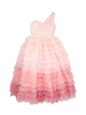 Little Girl's & Girl's Ombré Gown - Mauve Blush - Size 7 - Mauve Blush - Size 7