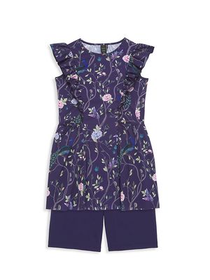 Little Girl's & Girl's Phoenic Garden Dress - Midnight Sky - Size 10 - Midnight Sky - Size 10
