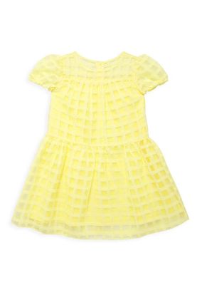 Little Girl's & Girl's Plaid Organza Babydoll Dress