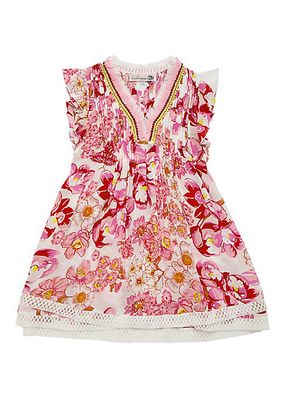 Little Girl's & Girl's Sasha Floral Pleated Dress