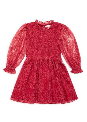 Little Girl's & Girl's Smocked Lace Dress