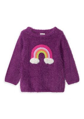 Little Girl's & Girl's Somewhere Over Fuzzy Sweater