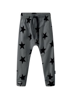 Little Girl's & Girl's Star Print Harem Pants - Dyed Graphite - Size 2 - Dyed Graphite - Size 2
